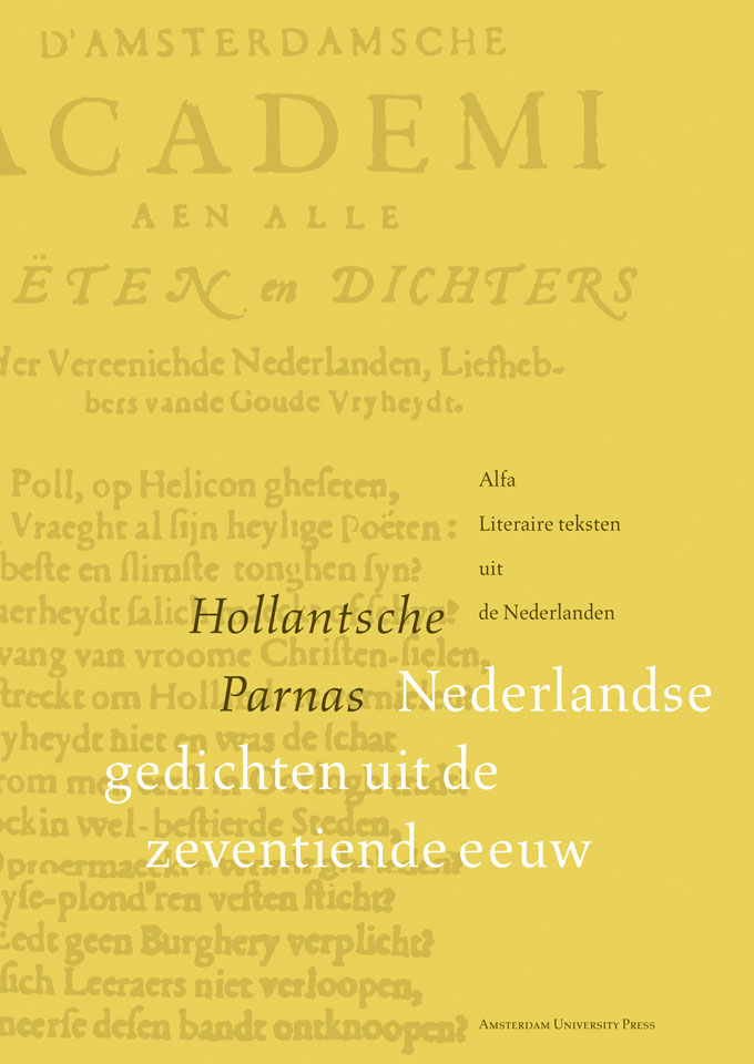 Hollantsche Parnas - Nederlandse gedichten uit de zeventiende eeuw - Uitgegeven door Amsterdam University Press - Alfa Literaire teksten uit de Nederlanden - ISBN 9053562761 - Ontwerp boekomslagen voor serie (14 delen): Erik Cox