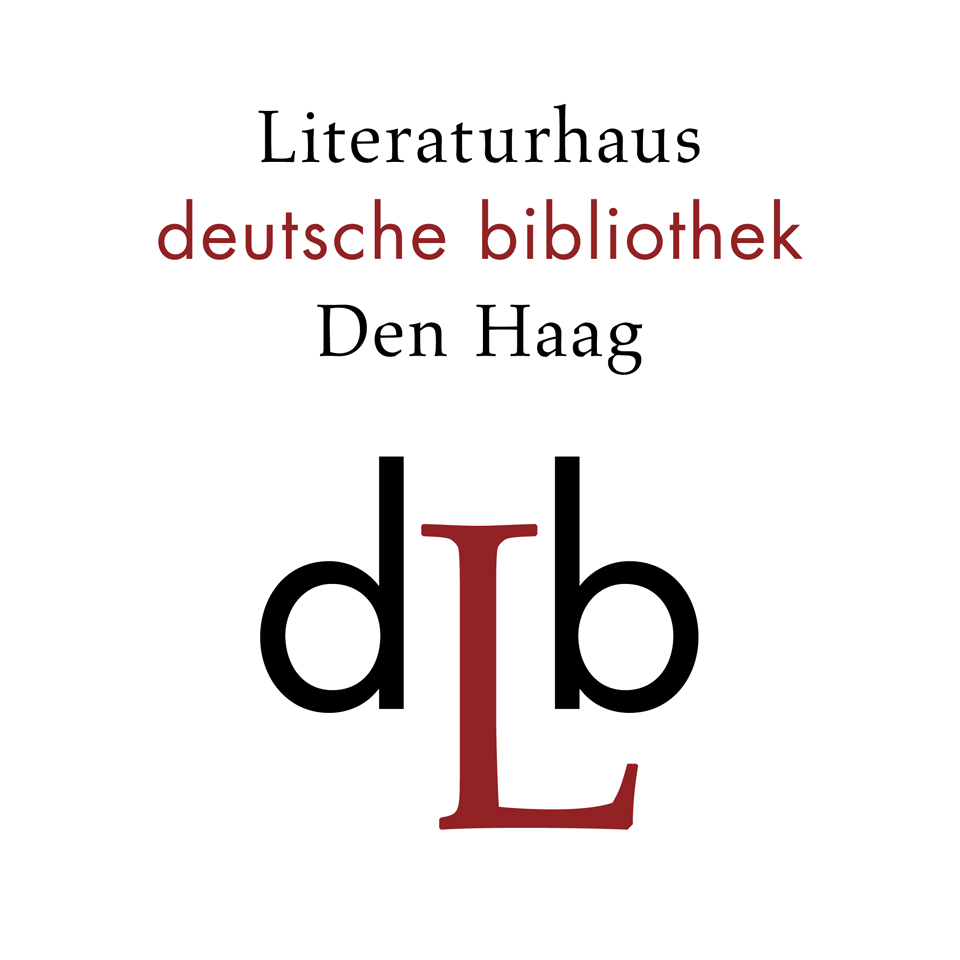Logo voor Literaturhaus Deutsche Bibliothek Den Haag - Ontwerp van Erik Cox, 2017