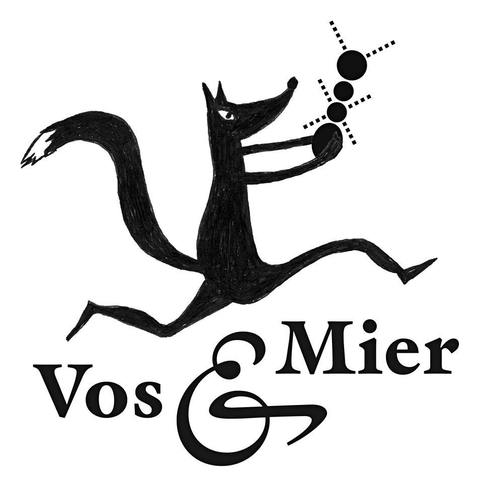 Logo voor Vos & Mier, Rotterdam - Ontwerp van Dorine de Vos & Erik Cox, 2014