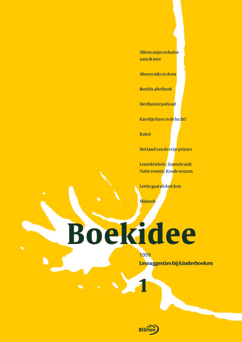 Boekidee - Lessuggesties bij kinderboeken, 1999-1 - Uitgegeven door NBLC Uitgeverij, Den Haag - Ontwerp serieomslag en binnenwerk: Erik Cox