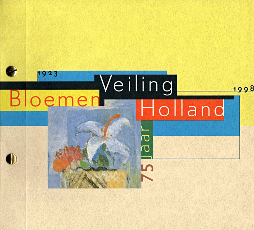 Jubileumboek Bloemenveiling Holland - 75 jaar - 1923-1998 - Uitgegeven door Bloemenveiling Holland, Naaldwijk - Schilderij: Harry Wich - Omslag en binnenwerk: Erik Cox