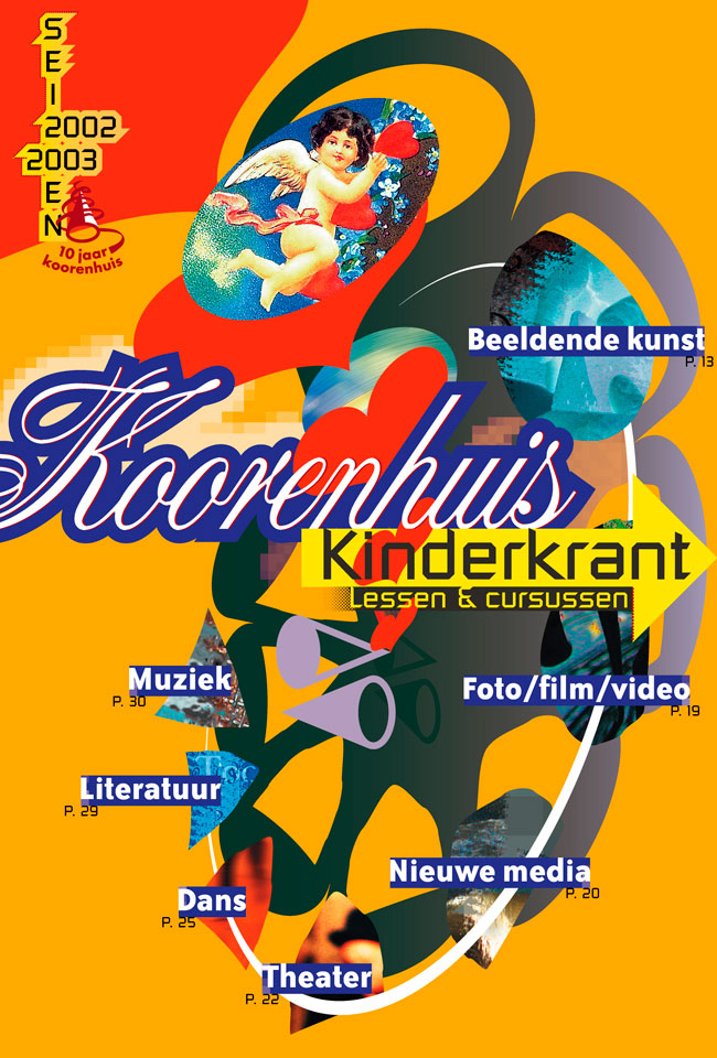Koorenhuis Kinderkrant, Lessen & cursussen 2002-2003 - Uitgegeven door Koorenhuis, centrum voor kunst en cultuur in Den Haag - Ontwerp serieomslagen: Erik Cox