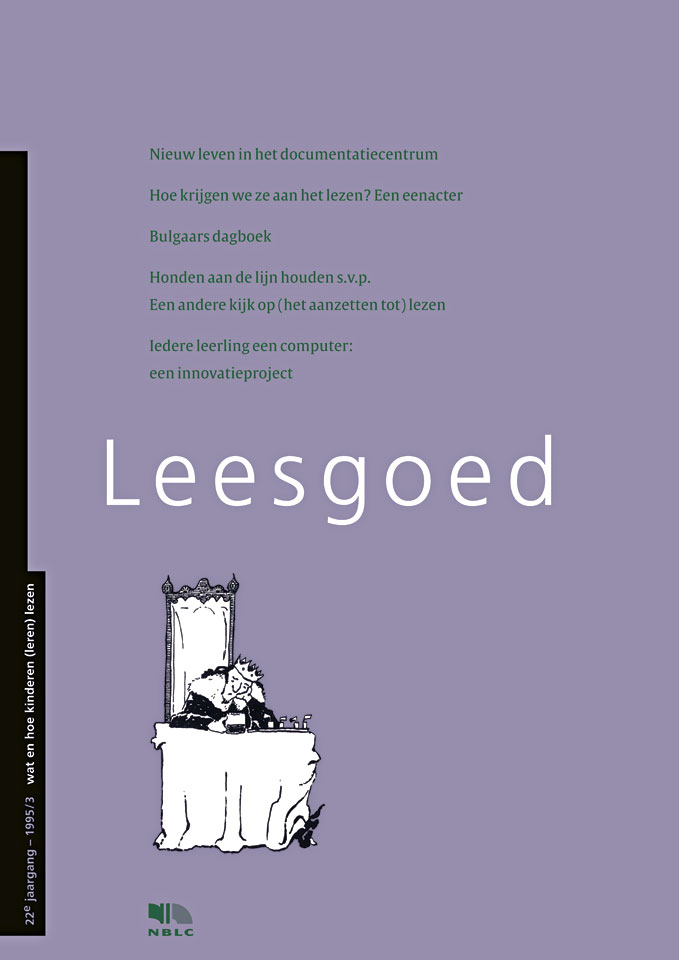 Leesgoed - Wat en hoe kinderen leren lezen, 1995-3 - Uitgegeven door NBLC Uitgeverij, Den Haag - Ontwerp serieomslag en binnenwerk: Erik Cox